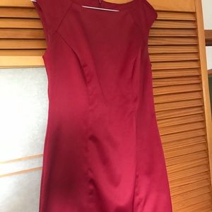 Red dress thick satin Jacob sz1/2equiva to sz 8
